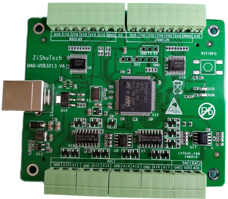 Usb сбора данных карты 10V 8-канальный 12-bit ADC 12-цап DIO Labview Python 3213