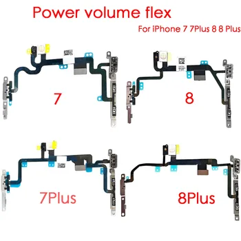

Switch Power Volume Button On/Off Control Flash Light Mic Microphone & Mute Button Flex Cable for iPhone 7 7Plus 8 8 Plus