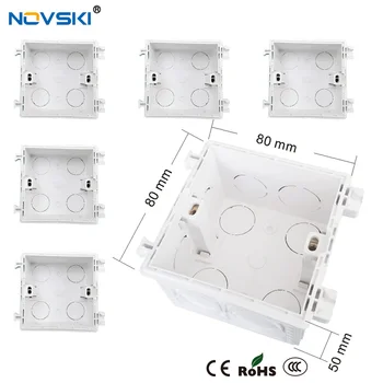 

6 pcs / lot preminum electrical wall socket mounting darkbox for switch back junction cassette 86 type UL94 V-0