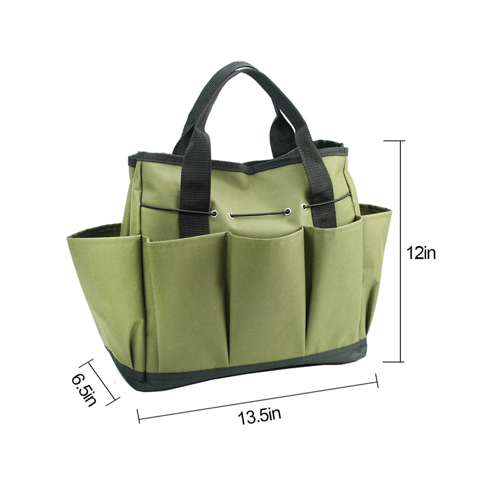 DIY & Garden Tool Bag Durable Portable Polyester Tote Bag with 8 Pockets 