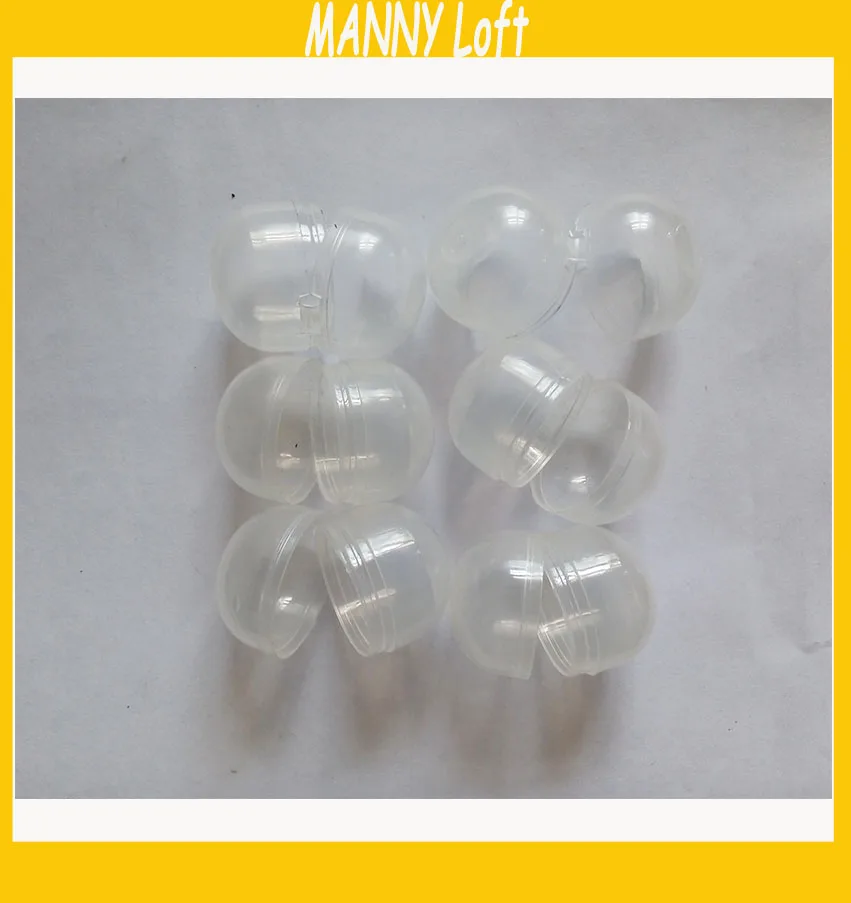 

32*34mm Plastic Empty Toy Capsule For Vending Transparent Clear Plastic Capsule Ball 100pcs/lot Free Shipping