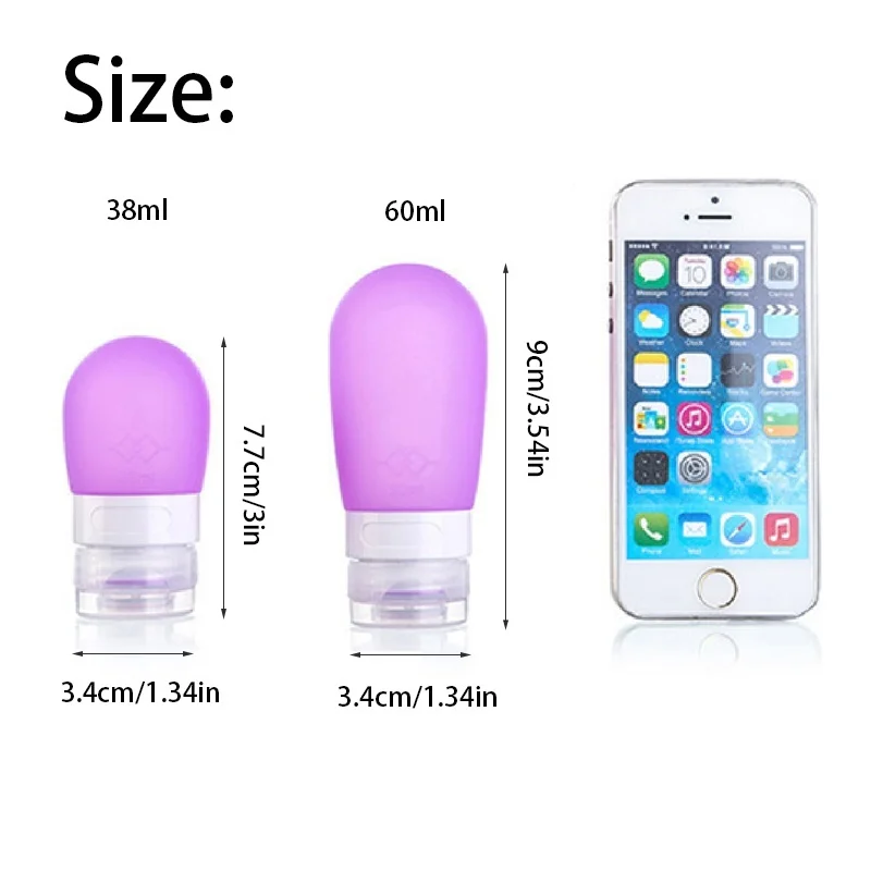 Portable travel bottle Silicone Travel Bottles Cosmetics Shampoo Container Candy Color travel Accessories