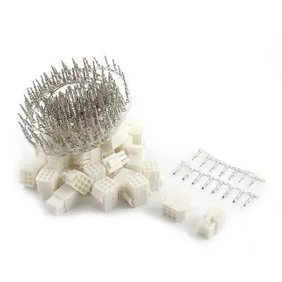 

20 Sets 4.5mm 9Pin Male Female Tamiya Plug Unwired Terminal Connector White