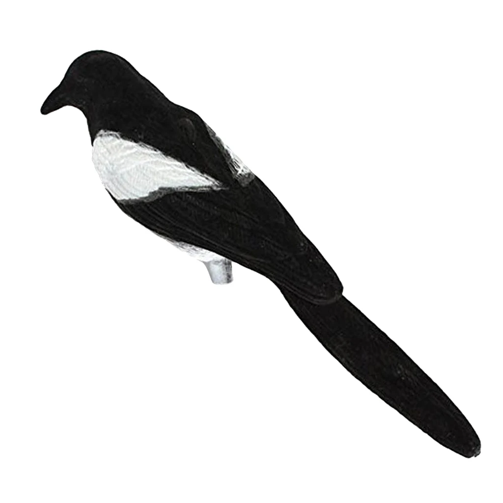 Full Body Realistic Magpie Decoy Vermin Shooting Decoying Hunting Decor