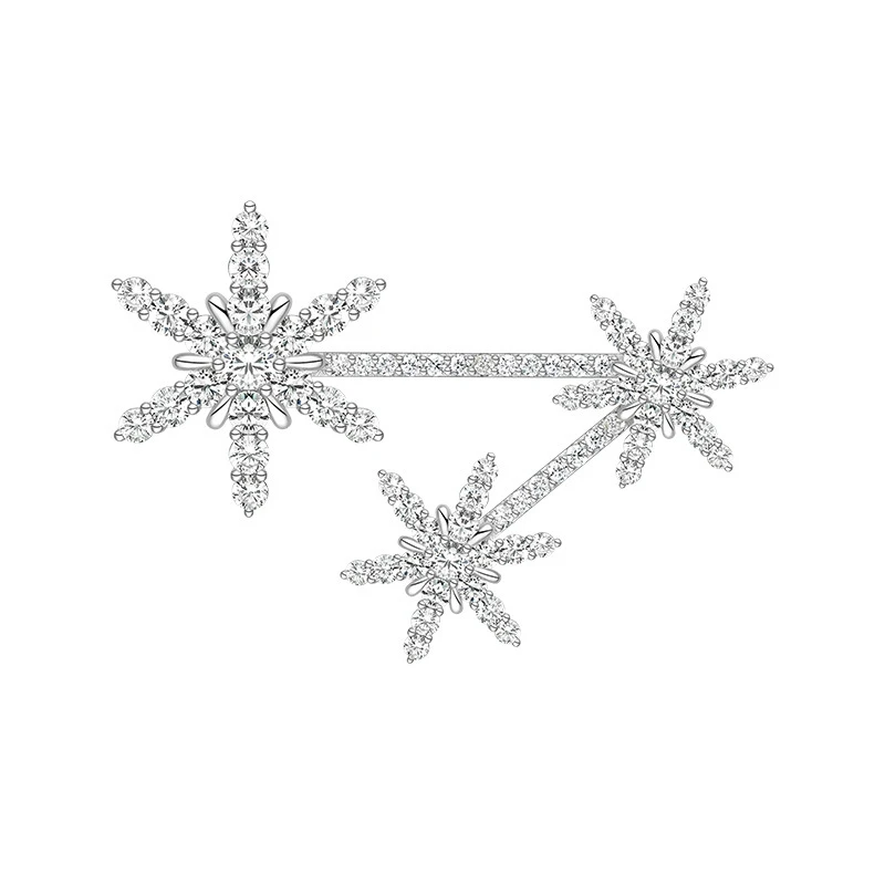 Женская Брошь в виде снежинки из серебра 925 пробы|pin jewelry|ladies brooch pinsbrooch pins |