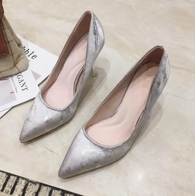 Women's Wedding Rhinestone Stiletto Heel Pointed Toe Bridesmaid Shoes