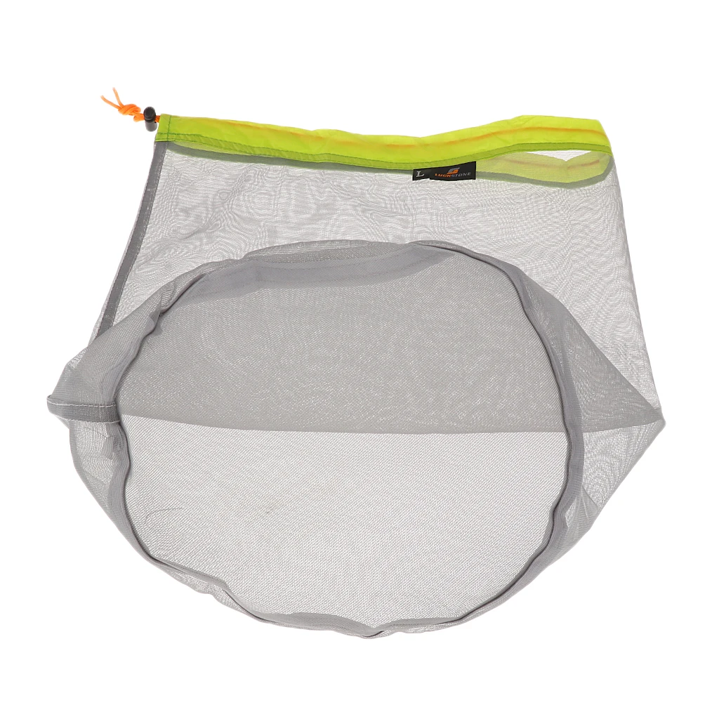 2pcs Ultra-light Drawstring Mesh Stuff Sack Storage Bag for Camping Hiking Fishing Camping Mountaineer Travel S/M/L/XL/XXL Gift