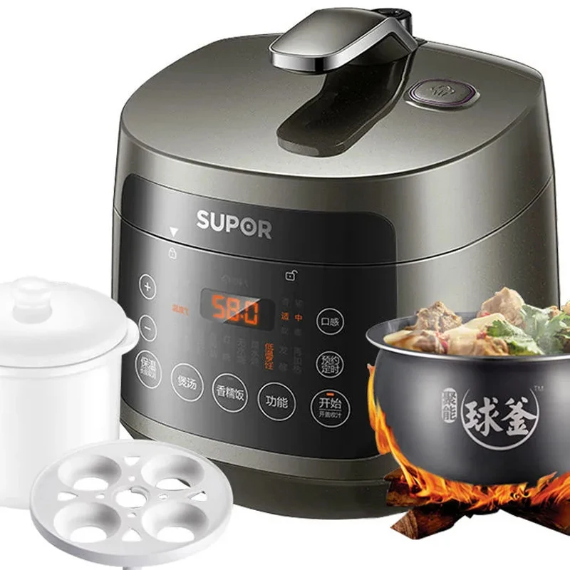

Multifunctional electric pressure cooker Supor rice cooker smart household 3L Spherical Inner Pot 220v low temperature cooking