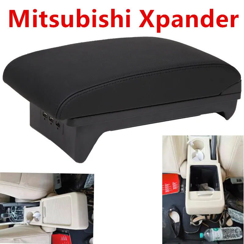 Для Mitsubishi Xpander подлокотник автомобиля аксессуары для интерьера USB подлокотник ящик для хранения центральной консоли Стайлинг украшения