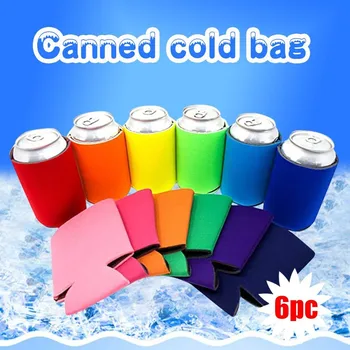 

6PC Beer Can Cooler Foldable Lid Hollowing Out Cooler Filling Cold Pouches kitchen accessories кухонный инвентарь #5