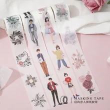 Fortune Stationery Letter of Lovers Washi Tape BOY'S And GIRL'S Theme Date Series Tape Set PDA Adhesive Paper