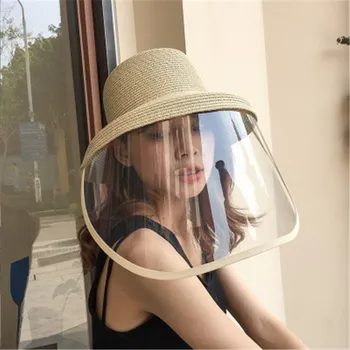 

Summer New Product Straw Hats womenLeisure Outdoors On Vacation Seaside beach Sunscreen Protective Prevent Droplets panama cap