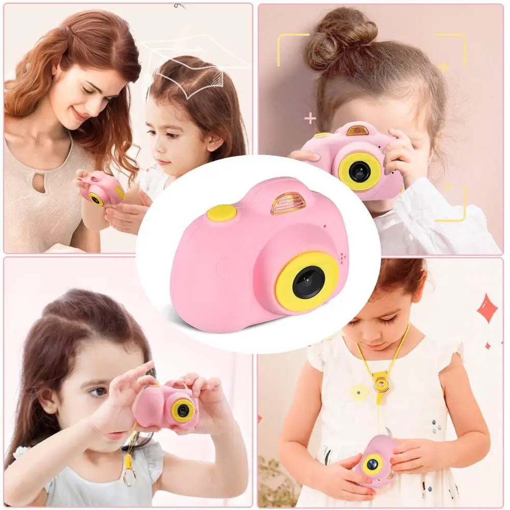 Kids Camera, Kids Digital Video Camera, 1080P FHD Kids Shockproof Video Camcorder with 2 Inch IPS Screen, Gift for Boys and Girl