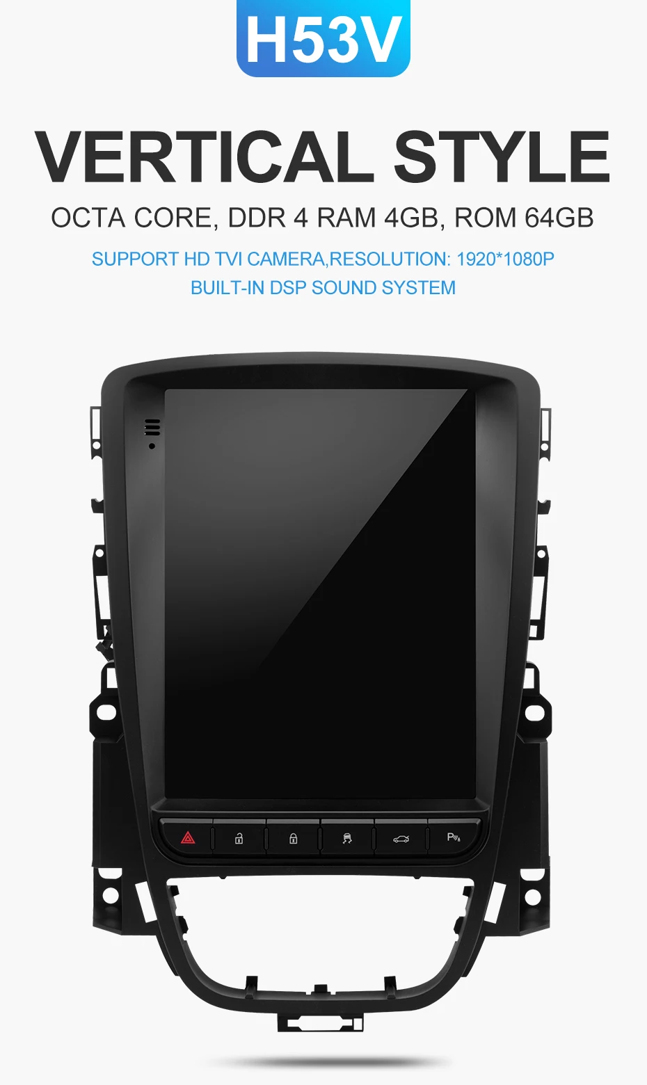 Isudar H53 Вертикальный 1 Din Android авто радио для Opel/Vauxhall/Astra J Buick/Verano 2009- gps Автомобильный мультимедийный ram 4G rom 64GB