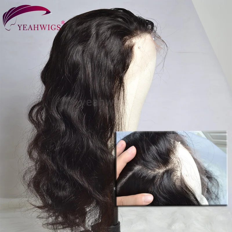 Парики из натуральных волос на кружеве, предварительно сорванные бразильские швейцарские парики из натуральных волос, 150 плотность, парик