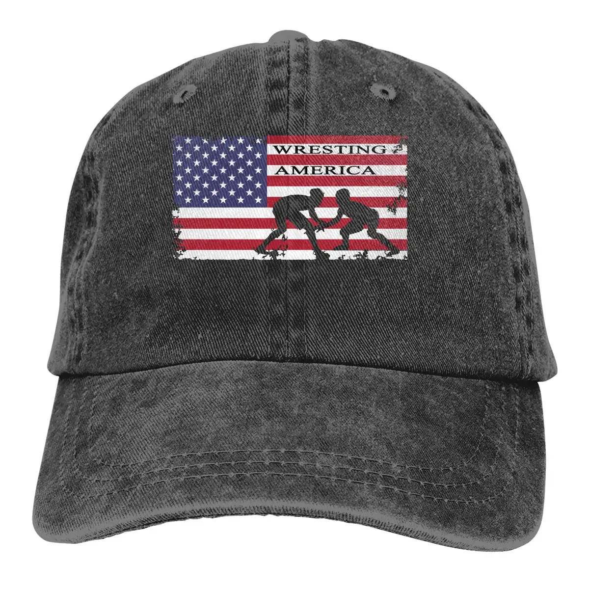 TSDFCAmerican Флаг Борьба Мужская/Женская регулируемая бейсболка s пряжа окрашенная джинсовая бейсболка кепка