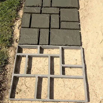 

10 Grids Concrete Mold Reusable Walk Maker Stepping Stone Paver Path Maker Walkway Pavement Paving Moulds for Patio Yard Garden
