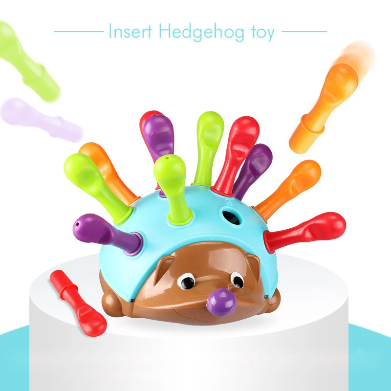 DIY Colorful Insert Hedgehog Toys Building Intelligence Developing Hand-eye Coordination Toy Children Early Education Puzzle | Игрушки и