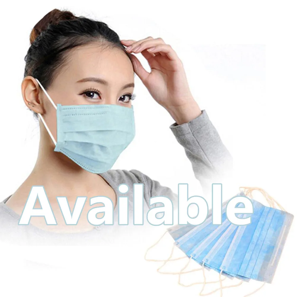 

Disposable Dustproof Face Mouth Masks Anti Pm2.5 Anti Influenza Breathing Safety Masks Protective Mask Random Color