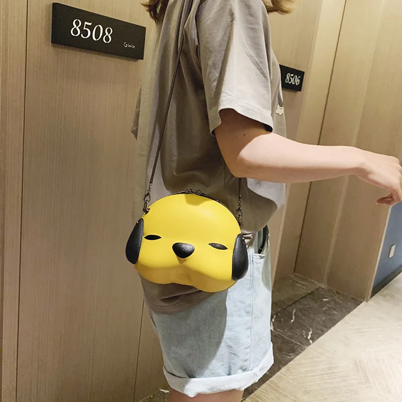 

2019 the new cute cartoon hard shell bag cute dog travel on one shoulder slanted the girl bag