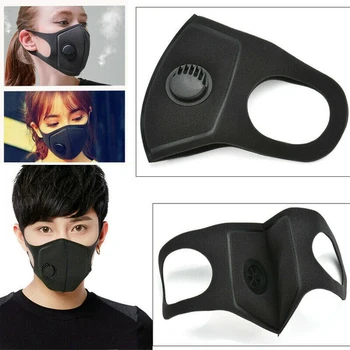 

Washable Face Cover Mouth Muffle Anti Dust W/ Breather Valve Reusable Breathable Masks, Respirators & Helmets
