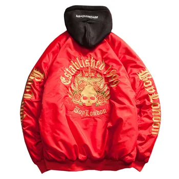 

KIMSERE Fashion Hi Street Flight Bomber Jackets With Hood Men's Streetwear MA1 Outerwear With Embroidery Varsity Baseball Jacket