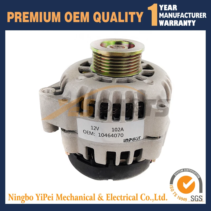 12V 102A генератор 10464070 подходит для Chevy Camaro Z28 V8 5,7 LS1 1998-2002