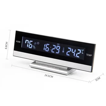 

Alarm Clock Large Screen LED Display Electronic Alarm Clock Desk Temperature Humidity Clock Electronic Alarm Clock