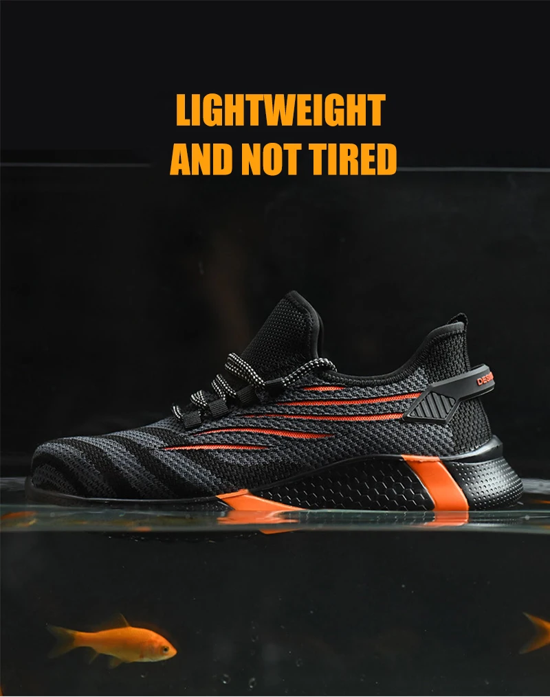 Men Work Safety Shoes Anti-puncture Working Sneakers Male Indestructible Work Shoes Men Boots Lightweight Men Shoes Safety Boots