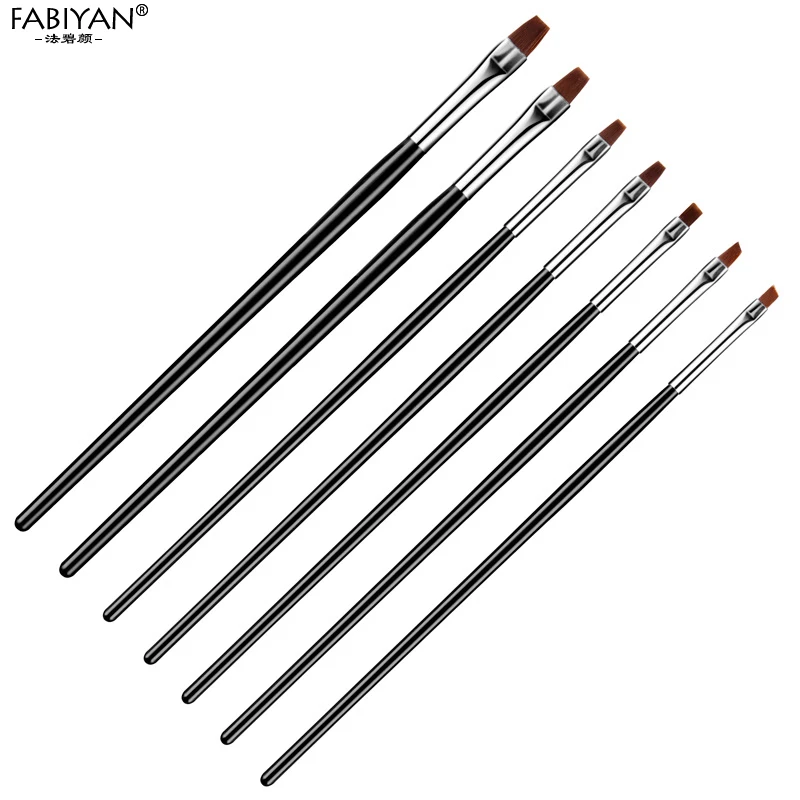 Painting Drawing Carving  7Pcs/setNail Art Manicure For UV Gel Polish Flat Design Tips DIY  Pen Brush Acrylic Tools Set 4