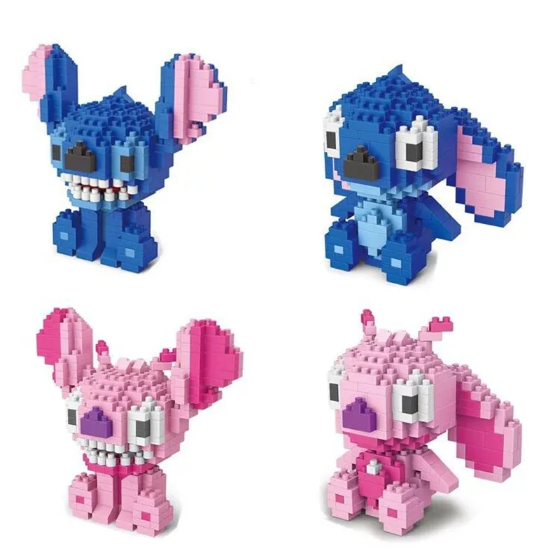 

Disney строительные блоки из мультфильмов аниме, принт с героями мультфильмов Kawaii, микро мини кирпичи, модель "Сделай своими руками", комплект Р...