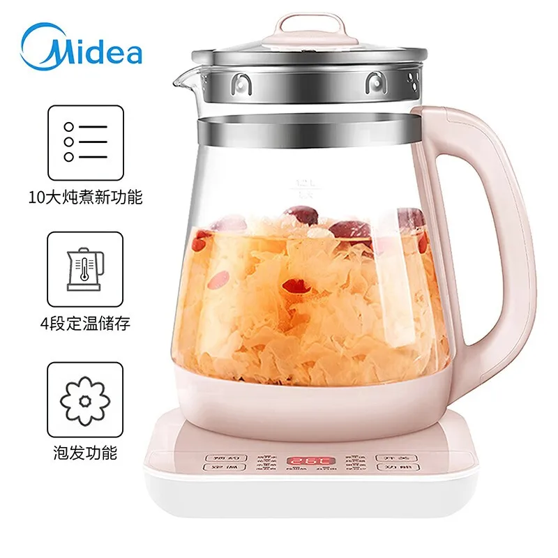 Midea 1.2L Electric kettle Water bottle Kitchen appliances Glass Tea