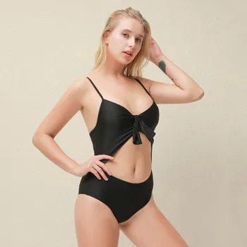 

Women Backless Swimwear Padded One Piece Bandage Swimming Bath Suit Push Up Swimsuit Bathing Suit Bow Beach Set Lady Bikini