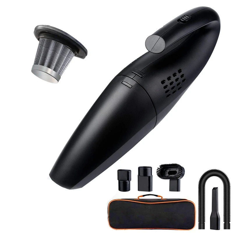 Handheld Vacuum Cleaner Cordless Rechargeable Lightweight 120W 12V Powerful Suction Wet Dry For Home Car C | Автомобили и