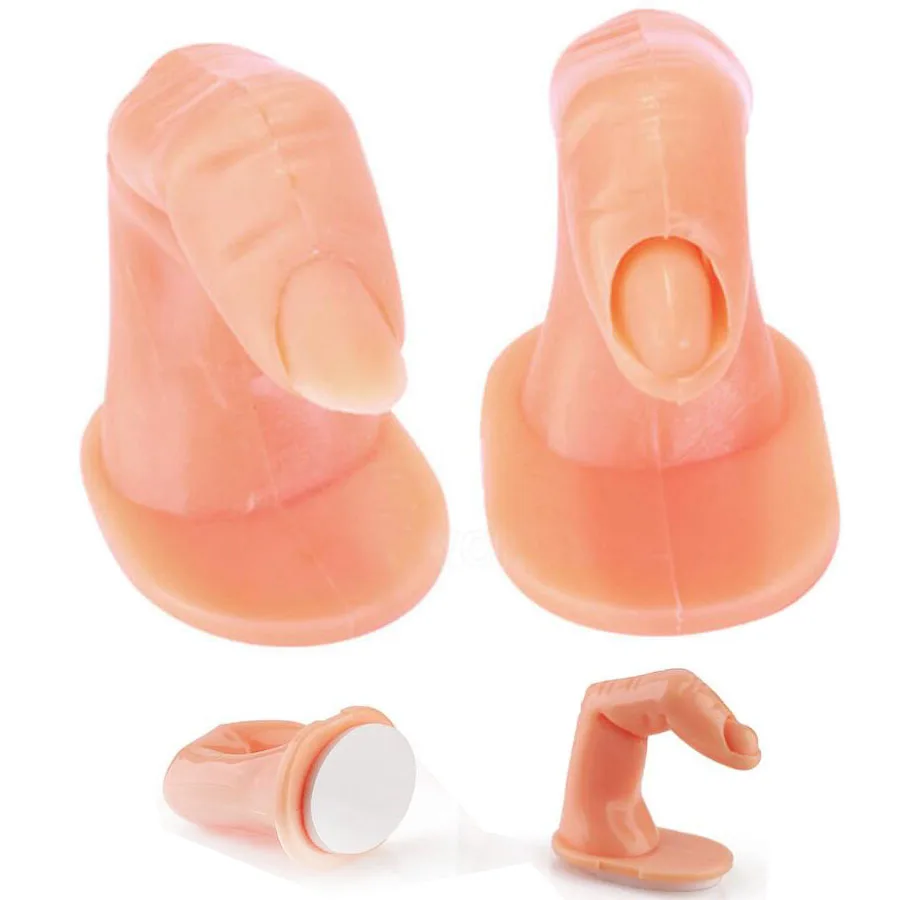 4 шт. для ногтей практики пальцев акриловые наконечники поддельный дизайн