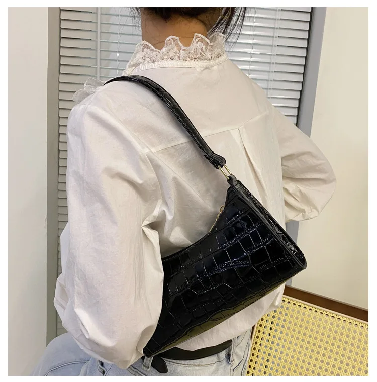 Summer Lace Floral Stitching Shoulder Bag for Women 2022 Soft PU Leather Underarm Bags Beach Travel Handbag Girls Small Tote Bag