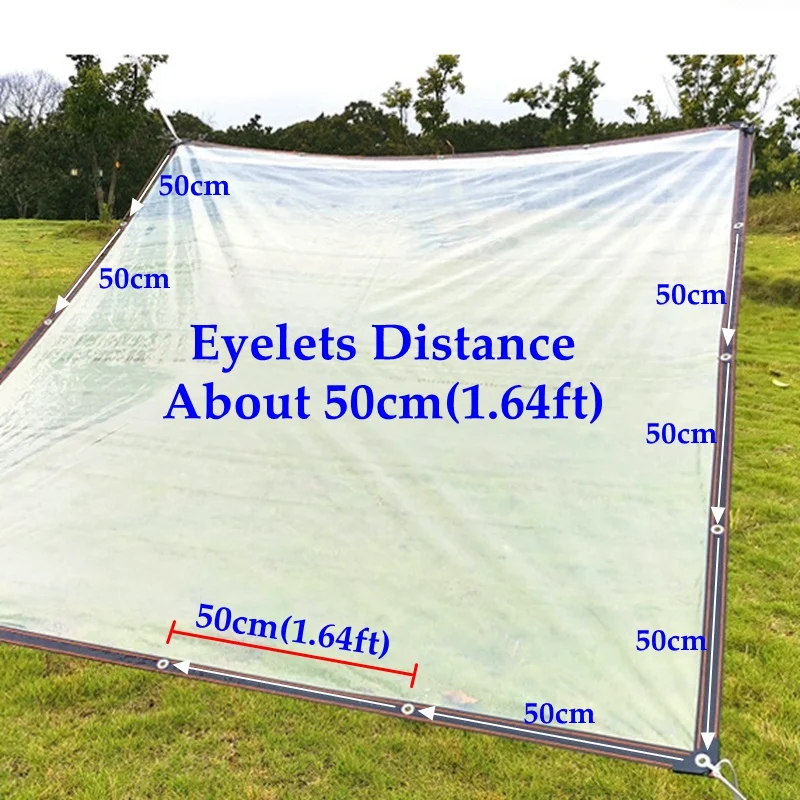 Description Picture 3 of item0.1mm Transparent PE Film Rainproof Tarpaulin Balcony Plants Keep Warm Garden Furniture Pergola Rain Cover Canopy Awnings