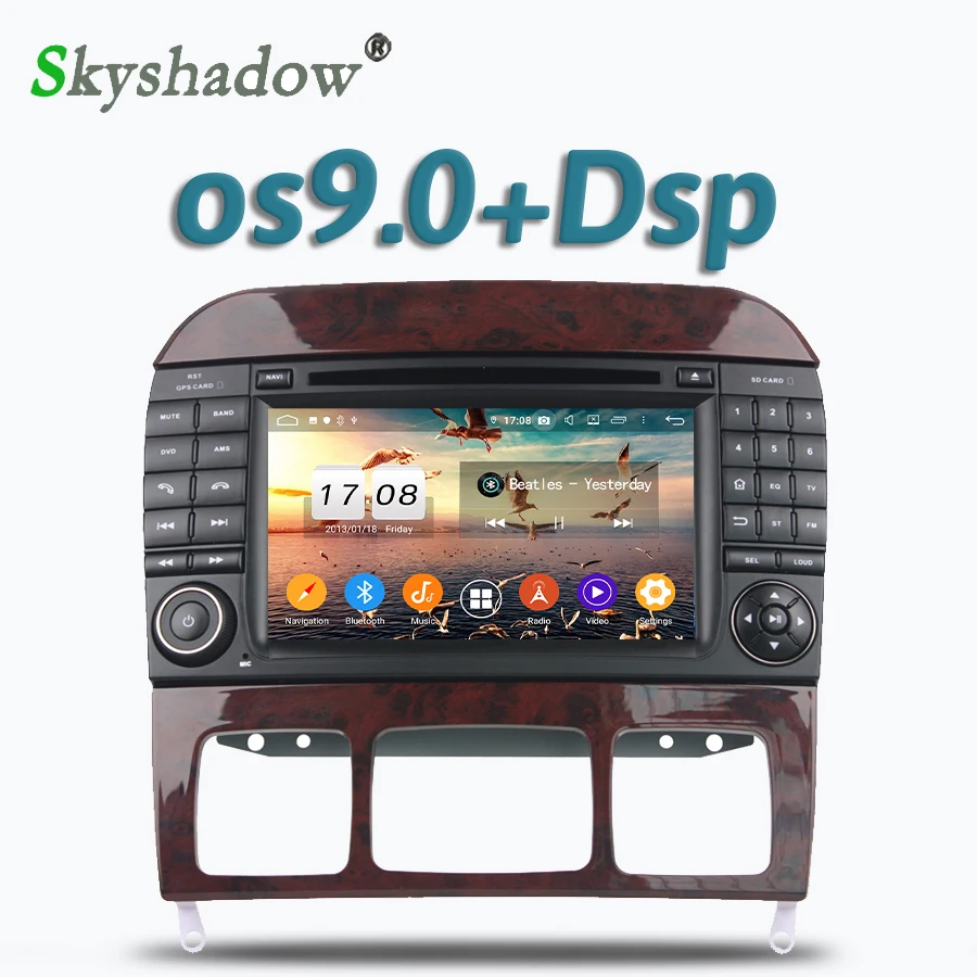 DSP Android 10 4 Гб ОЗУ 8 ядер dvd плеер для автомобиля Wifi Bluetooth 5 0 RDS радио GPS карта Benz W215 W220