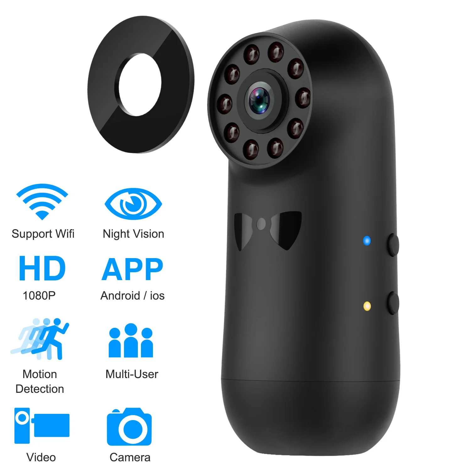 H6 DV/Wifi микро ночная версия камеры мини Экшн-камера с датчиком движения видеокамера диктофон маленькая камера