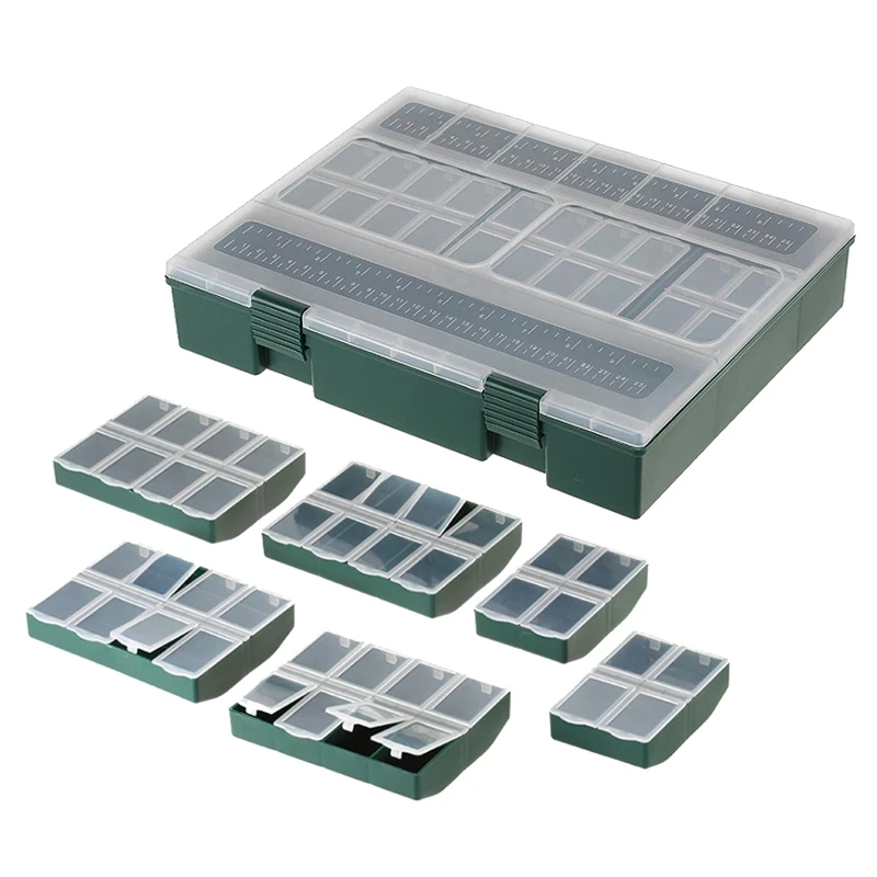 

7 In 1 Complete Fishing Tackle Box 4 Compartments / 6 Compartments / 8 Compartments Tackle Storage Scale Box For Fishing Accesso