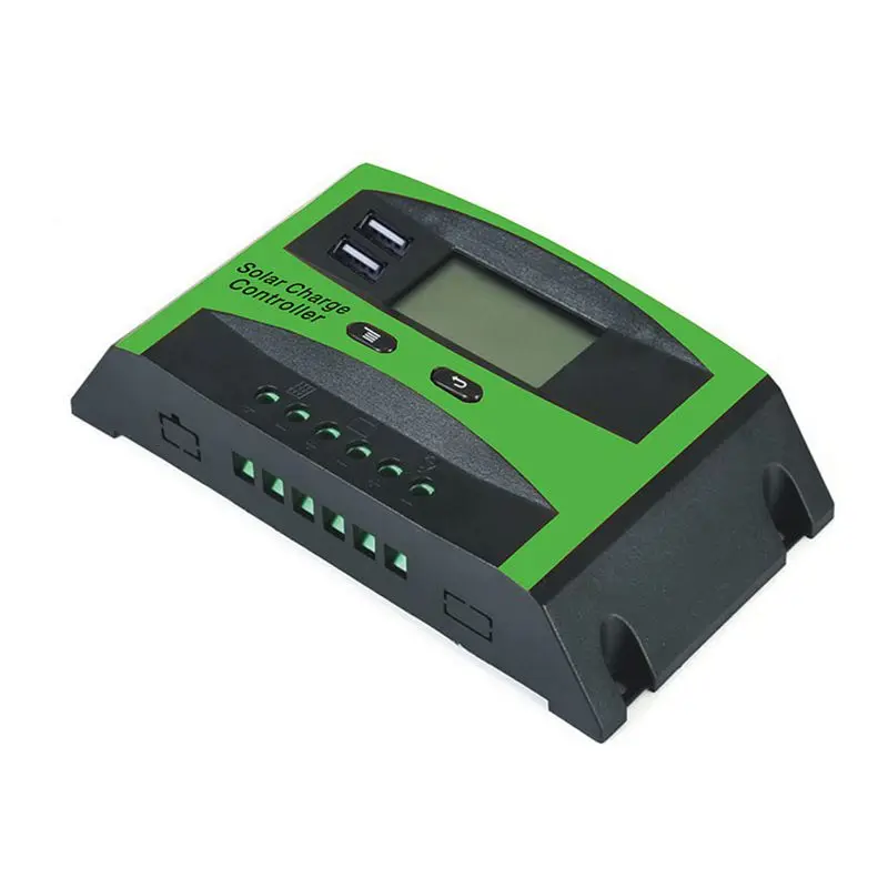

Hot Sale 30A 12V 24V Solar Controller LCD Function Dual USB 5VDC Output Solar cells Panel Battery Charge Regulator