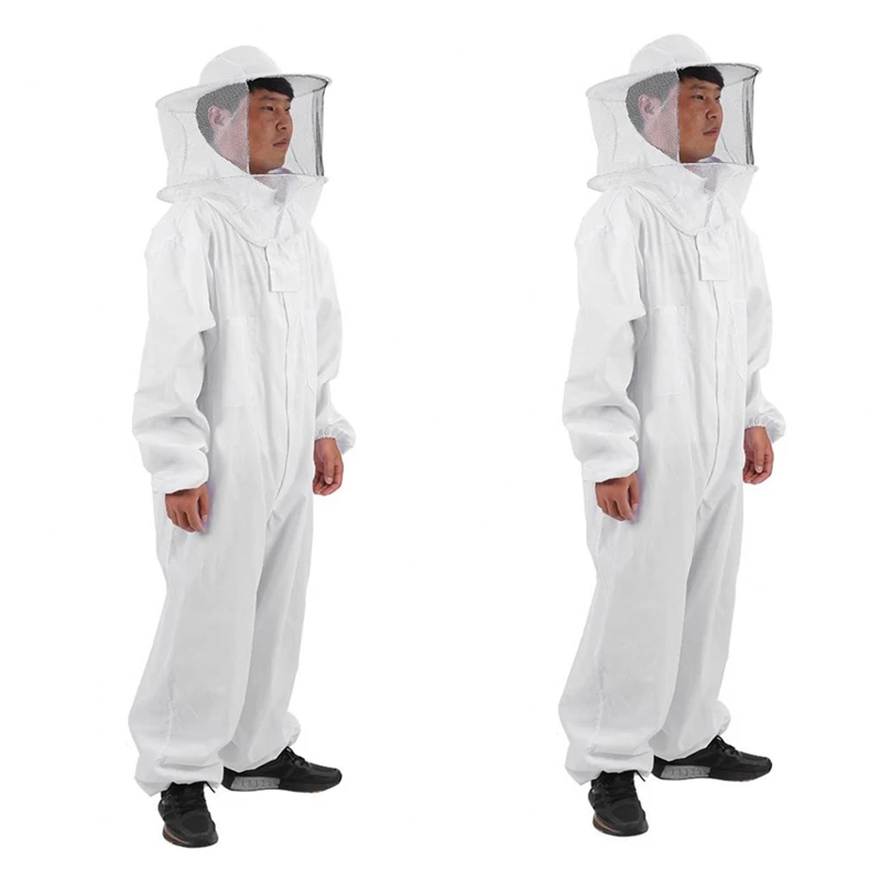 Top-2Pcs костюм пчеловода из хлопка, профессиональные перчатки для удаления пчеловодства, шляпа, одежда, защитный костюм для пчеловодства