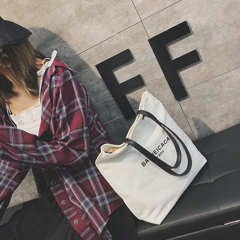 

WOMEN'S Bag 2018 New Style Fashion Canvas Large Capacity WOMEN'S Bag Deconstructable Strap Shoulder Cross-body WOMEN'S Bag