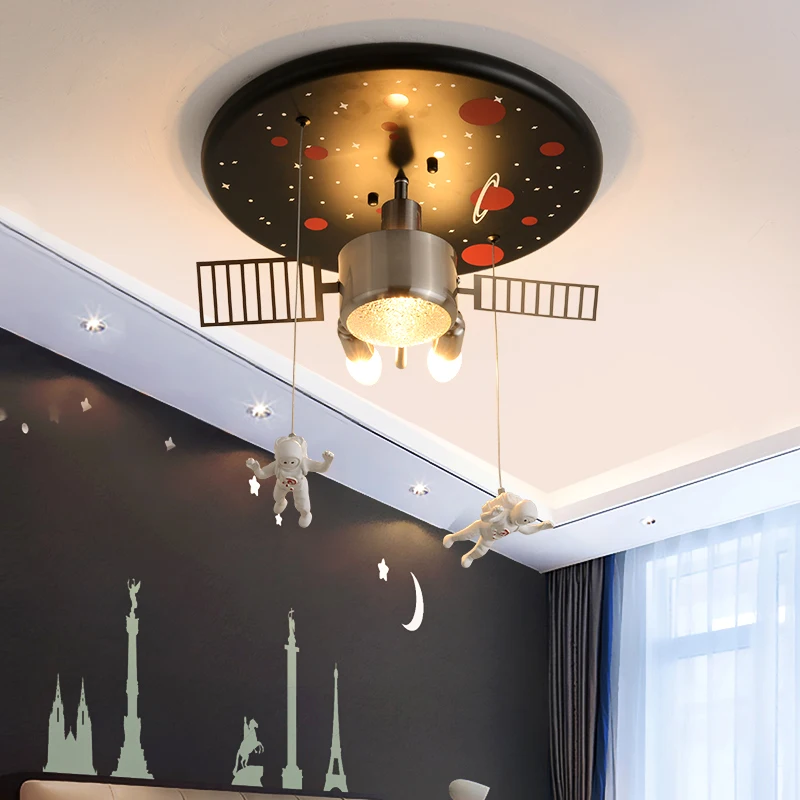 

E27 chandelier children's bedroom lamp personality creative space war design interior lighting modern round DL brand