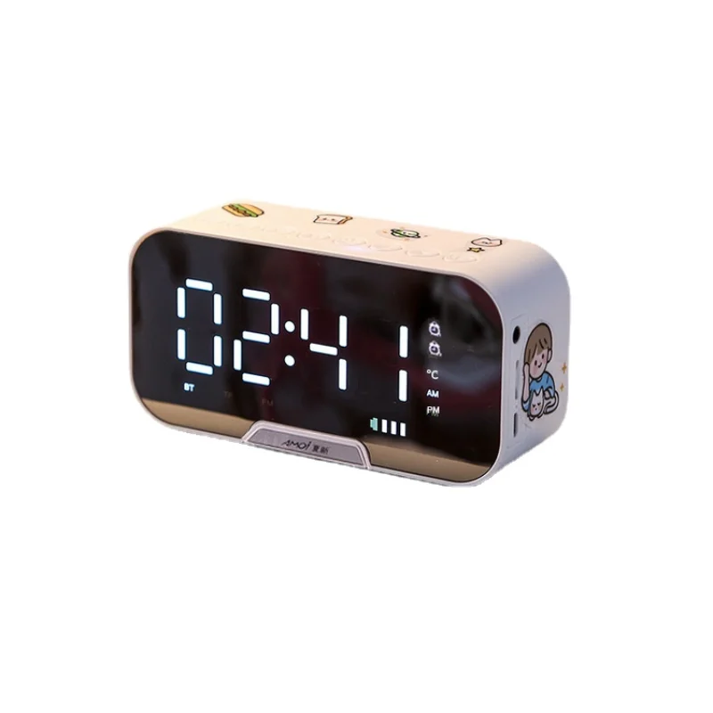 

Bluetooth Alarm Clock Smart Speaker Bedroom Decoration Desktop Ornaments Multifunctional Smart Life Electronic Gadgets Zegar Led