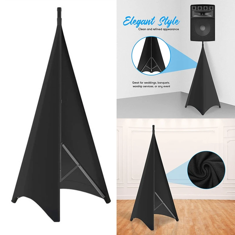 Universal Dj Light Speaker Stand Skirt Tripod Scrim Cover with Stretchable Polyester Material |
