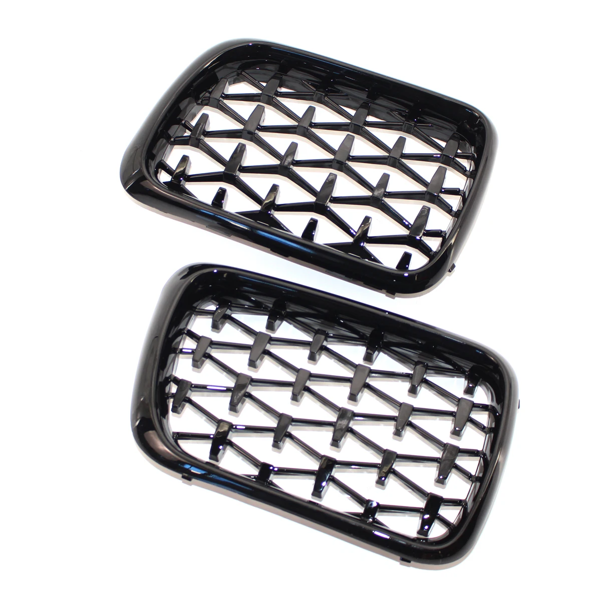 

2 Pcs Meteors Kidney Front Grille Auto Middle Grille Car Parts For BMW 3 Series E36 New 1997-1999 Gloss Black Racing Grills