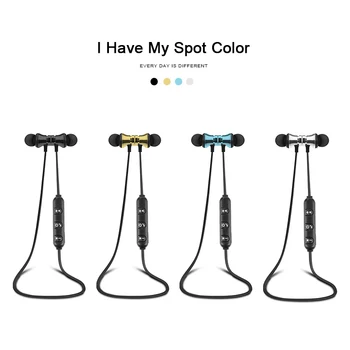 

Wireless Magnetic Bluetooth Earphone Fashion Hands-free Portable Sports Earphone Stereo Bass Music Headset With Mic