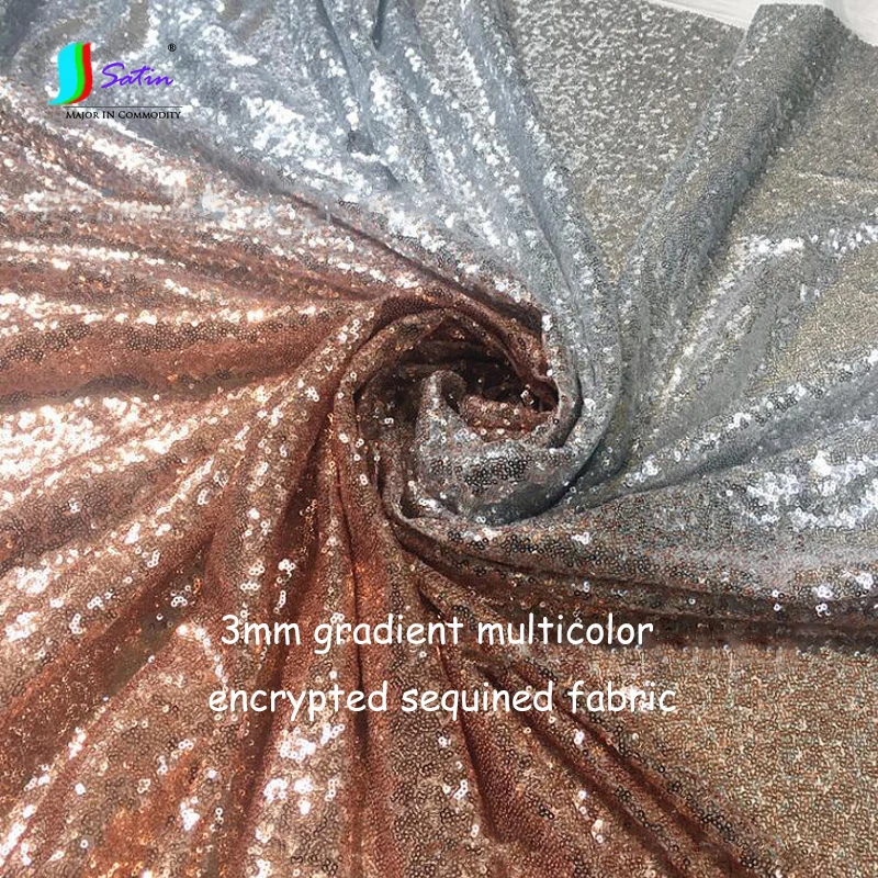 3 мм градиент разных цветов зашифрованные блестками ткань для одежды свадебное платье сценическая одежда фоновое украшение ткань A0486F
