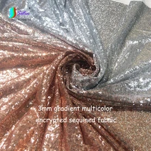 3 мм градиент разных цветов зашифрованные блестками ткань для одежды свадебное платье сценическая одежда фоновое украшение ткань A0486F